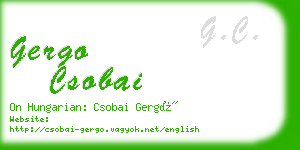 gergo csobai business card